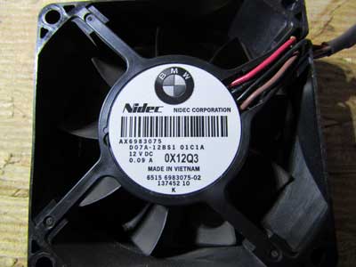 BMW Amplifier Cooling Fan Nidec 65156983075 E82 E90 E65 F01 F10 F12 F16 F30 1, 3, 5, 6, 7, I, X Series4